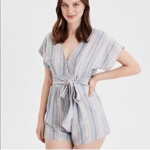 American Eagle Striped Kimono Romper